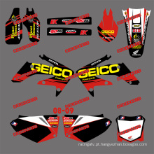 Adesivos de bicicleta da sujeira & moto & Motocross autocolantes para Honda Crf250r Crf250 moto 2008 2009 (DST0158)